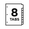thumbnail image 3 of Wilson Jones, WLJ55063, View-Tab&reg; Transparent Dividers, 8 Pack, 3 of 3