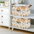 thumbnail image 2 of Yayeee Foldable Storage Basket for Shelves with Handles Waterproof Cloth Bins, Beige Fall Books, 2 of 7