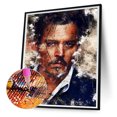 thumbnail image 2 of Cuadros Decorativos Johnny Depp Actor 5D DIY Diamond Painting Kits Full Round Drill Decor (sz2692) Likrtyny embutido en tela, 2 of 8
