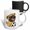 Multicolor, variant on 3drose, Funny Cute Pug Puppy Dog Playing Soccer or Football Cartoon, 11oz Magic Transforming Mug