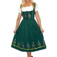 thumbnail image 2 of Dirndl Trachten Haus 3 Piece Long German Oktoberfest Dirndl Cotton Dress for Womens and Girls - Green, 2 of 10