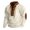 13#Beige, variant on Mens Crisscross Lace V Neck Pullover, Elbow Patch Long Sleeve Shirt, Retro Daily Fall Winter Casual Blouse Brown S