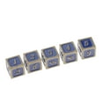 thumbnail image 2 of 5 Piezas de Seis Caras D6 0,63 "dados con Bordes Dorados Borde Y Número de Bronce / Dorado Azul Yotijar Dados de seis lados D6, 2 of 10