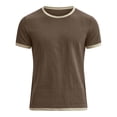 thumbnail image 6 of NOLDARES Men's Casual T-Shirts Short Sleeve Crew neck Vintage Summer Shirt Slim Fit Tops Gym(Coffee,L), 6 of 6