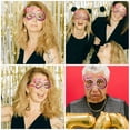 thumbnail image 4 of NUOLUX 2Pares Gafas Decorativas Para Fiesta De Cumpleaños Con Marco Y Rhinestones, 4 of 6