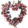 thumbnail image 1 of Décoration de Guirlande en Forme de Cœur de Roses Artificielles, Décoration de Guirlande Suspendue de Fausses Fleurs Roses, Couronne de Porte d'Entrée Florale de Rose de Simulation, Couronne Décorative de Printemps pour la Décoration de Fête de Mariage (D), 1 of 8