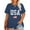 5-Dark Blue, variant on XCHQRTI 4th of July Plus Womens Tshirt USA American Flag Tee Graphic Short Sleeve
