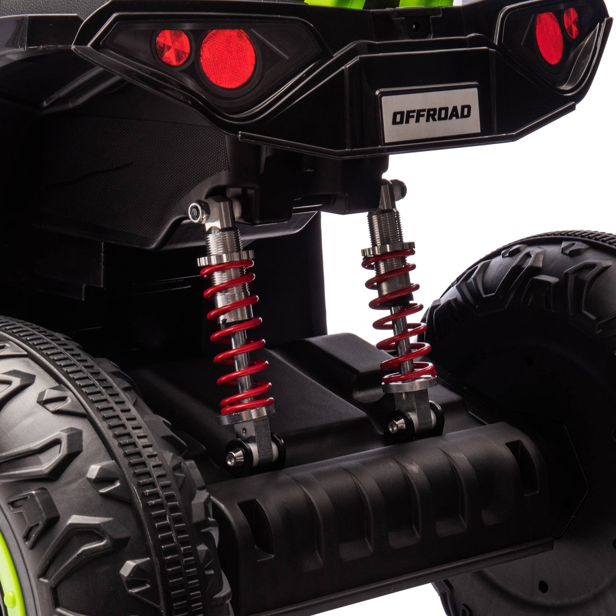 24V 2 Seater 4WD Ride on Toys ATV for Kids 4*200W 4-Wheeler Quad w/ MP3 LED Lights Music, Green