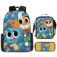 thumbnail image 1 of Primary And Secondary School Students Animation Backpack, Youth Schoolbag Three-piece Set-SinKeeU, 1 of 4