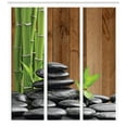 thumbnail image 3 of Ambesonne Stones Shower Curtain, Exotic Branches and Rocks, 69"Wx84"L, Dark Grey Brown Green, 3 of 3