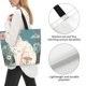 thumbnail image 3 of Balery Celestial Cat And Flowers Bolsa Tote Estilo Estético con Cremalleras, Bolsa de Hombro, Bolsa de Compras Grande y Plegable, 3 of 8