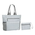 thumbnail image 1 of Bolso de playa, bolso de hombro para mujer, plegable, de gran capacidad, resistente a la arena, de viaje para playa, para viajes familiares con, 1 of 9