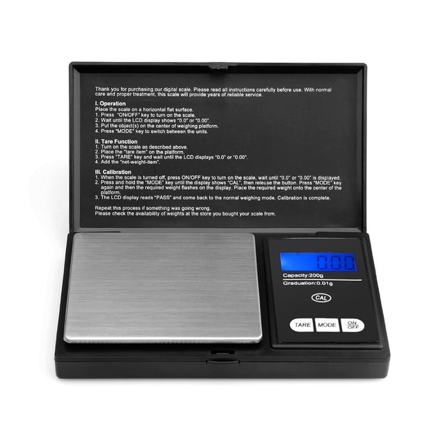 Balance de Poche Numérique, Plateforme en Acier Inoxydable pour un Calibrage Précis, Mini Balance Portable avec Écran Lcd Rétroéclairé