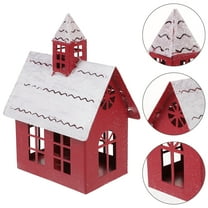 LEDMOMO Christmas Village House Multi-Color Iron Desktop Candle Holder for Decor