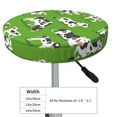thumbnail image 4 of Fotbe Cows With Calfs Green Stool Covers Round,Waterproof Round Bar Stool Covers Bar Chair Covers Washable Stool Cushion Slipcover for 12-14 Inch Chair-13 inch, 4 of 7
