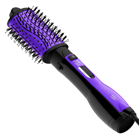 InfinitiPro by Conair The Knot Dr. Professional 14" Ceramic All-in-One Detangling Styler Hot Air Brush, Ionic, Purple