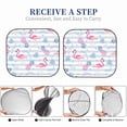 thumbnail image 6 of Haiem Flamingo and Pineapple Car Windshield Sun Shade (2 Pieces) Foldable Windshield Sun Shade Car Accessories for Truck SUV Pickup-Large, 6 of 7