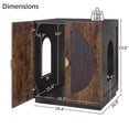thumbnail image 5 of Unipaws Large Cat Litter Box Enclosure, Wooden Cabinet with Charging Station for Self-Cleaning & Auto Litter Boxes, Dog Proof Cat House for Top Entry Litter Box, Rustic and Black, 5 of 8