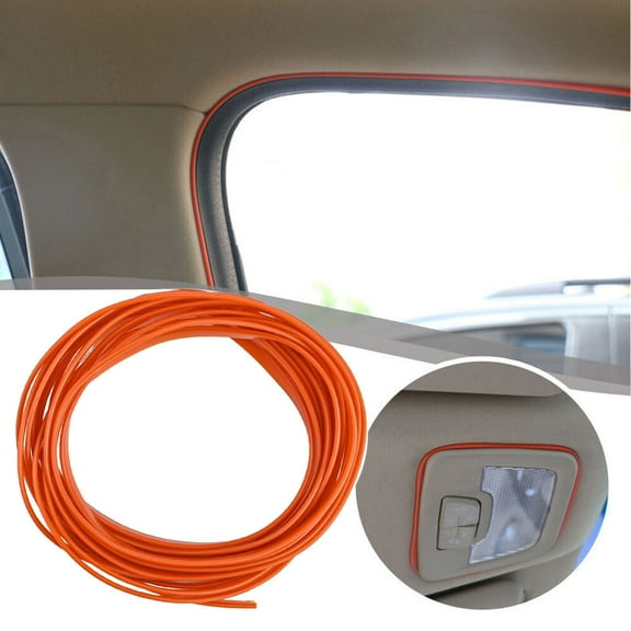 SPRING 1 Roll 5M Car Moulding Line Auto Interior Parts Car-Styling Trim Strip Car Interior Decorative Moulding Line Flexible Door Gap