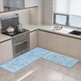 thumbnail image 4 of 2Pcs Kitchen Mat, Cushioned Kitchen Rugs and Mats, Non-Slip Waterproof Comfort Standing Kitchen Floor Mat for Kitchen, Floor Home, Office, Sink 17"x47"+17"x29" (Blue), 4 of 6