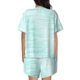 thumbnail image 3 of Lsque Blue Bright Women's Short-Sleeved Pajama Set - 2 Piece Soft and Lightweight Sleepwear Set-X-Large, 3 of 9