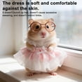 thumbnail image 5 of mdesiwst 1 Set Cute Hamster Costumes Mini Princess Dress And Metal Round Glasses Chipmunk Dress Up Outfit for Small Pets Daily Wear Photo Props, 5 of 8