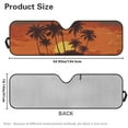 thumbnail image 7 of Uorisanigo Windshield Sun Shade for Jeep Wrangler TJ JK JL & Gladiator JT 2/4 Door, Foldable Windshield Shade Orange Sunset Palm Trees Sun Visor Blocks UV Rays Keep Your Car Cool, 7 of 7