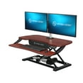 thumbnail image 4 of VERSADESK PowerPro Elite Electric Standing Desk Converter, Steel Frame with Cherry Work Surface, App Controlled, USB Charging, LED Lights, Split-Level | Cherry,  36"x24", 4 of 7