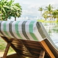 thumbnail image 4 of Arkwright Cabo Cabana Chaise Lounge Covers - 100% Cotton Terry - 30 x 85 in. - (2 Pack) Green/Grey, 4 of 8
