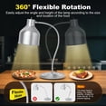 thumbnail image 2 of Lámpara calentadora de alimentos BOEASTER de un solo cabezal, 250 W, acero inoxidable, 2 of 9