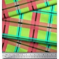 thumbnail image 2 of Soimoi Cotton Poplin Fabric Check Check Print Fabric by the Yard 56 Inch Wide, 2 of 3
