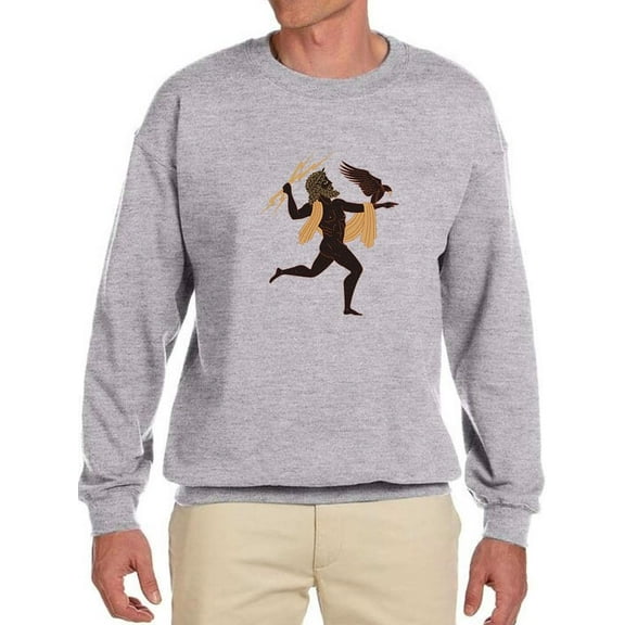 Zeus Greek Vase Painting Sweatshirt Men -Image by Shutterstock, Male 3X-Large