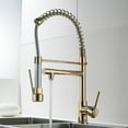 thumbnail image 3 of Kitchen Sink Faucet,Single Handle Stainless Steel Kitchen Faucets with Pull Down Sprayer,Golden, 3 of 4