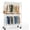 White, variant on Sailvan 640LBS Heavy Duty Rolling Clothes Rack, 47" Garment Rack with Wheels, Metal Freestanding Portable Closet, 2 Hanging Rods & 3 Shelves,White