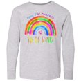 thumbnail image 3 of Inktastic Have the Courage to Be Kind Watercolor Rainbow Long Sleeve Youth T-Shirt, 3 of 5