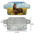 thumbnail image 5 of FORUDESIGNS Horse Sunflower Print Car Windshield Cover for Ice and Snow, Auto Frost Removal Wiper Protector, All Weather Waterproof Sunshade Snow Cover Fits Most SUVs Trucks, 5 of 6