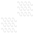 thumbnail image 4 of stanreset 12 Pieces S Hooks Hanging Fixator Railing Clasp Holder Clothing Hanger Convenient Sundries Hangers for Home Using Silver 2Set, 4 of 6