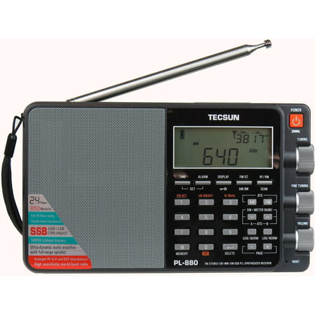 Tecsun PL880 Portable Digital PLL Dual Conversion AM/FM, Longwave & Shortwave Radio with SSB (Single Side Band) (Best Tecsun Shortwave Radio)
