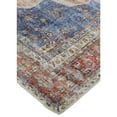 thumbnail image 4 of Feizy Percy Transitional Medallion, Red/Tan/Blue, 7'10" x 9'10" Area Rug Easy Care Fade Resistant Sheen Bohemian & Eclectic Distressed Floor Rug for Living room Bedroom, 4 of 8