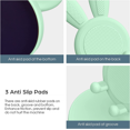 thumbnail image 4 of Cell Phone Stand,Angle Height Adjustable Nediea Cell Phone Stand for Desk,Cute Rabbit Phone Holder Stand for Desk, Compatible with All Mobile Phones,iPhone,Samsung,Pixel,iPad,Tablet(4-10in) (Green), 4 of 5