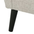 thumbnail image 5 of GDF Studio Teche Mid Century Modern Fabric Tufted Club Chair, Beige and Dark Brown, 5 of 9