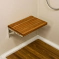 thumbnail image 1 of homeroots bed & bath 402207 17" Premium Wall Mount Teak Shower Bench, 1 of 1