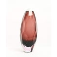 thumbnail image 5 of Fancy Cut Glass Vase - Plum Color- Vintage Charm-Art Deco-Modern Luxury-Quiet Luxury-Home Decor-Home, 5 of 11