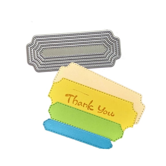 HONCLL Label Frame Metal Cutting Dies Embossing Paper Cards Template Decor Die Cuts