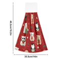 thumbnail image 3 of 2PCS Velcro Hangable Hand Towels Quick-Drying Hanging Kitchen Towels for Kitchen & Bathroom Cute Christmas Animals, 3 of 7