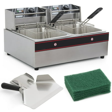 arksen 5000w electric 12 liter dual tank kitchen countertop deep fryer built in temperature arksen 5000w electric 12 liter dual tank kitchen countertop deep fryer built in temperature