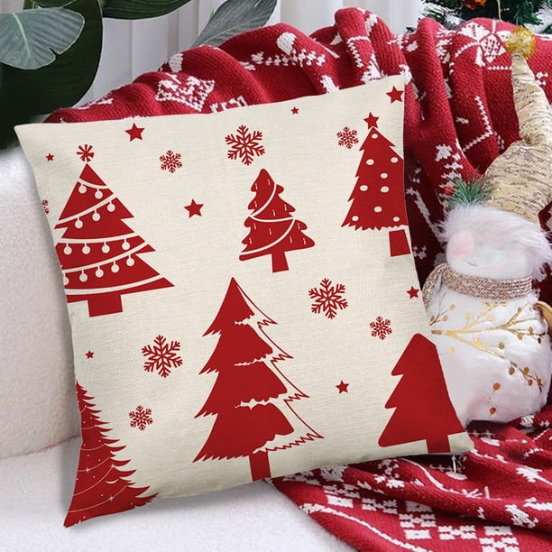 Funda de Almohada Navideña de 45 X 45 Cm. Ideal para Decoración Navideña o de Invierno. Ideal para Sofás.