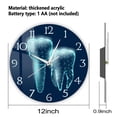 thumbnail image 3 of Reloj de pared Timethink Dental con dientes acrílicos de 30 cm para oficina, 3 of 9