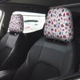 thumbnail image 4 of 2 PCS Car Headrest Cover, Happy Columbus Day Soft Car Seat Head Rest Cover Protector Interior Car Accessories Seat Covers for Cars Truck Auto Only Covers, 4 of 8