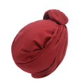thumbnail image 4 of Women Headscarf Solid Color Bow-knot Soft Breathable Hat Retro Headwrap for Ladies Hair One Size, 4 of 6